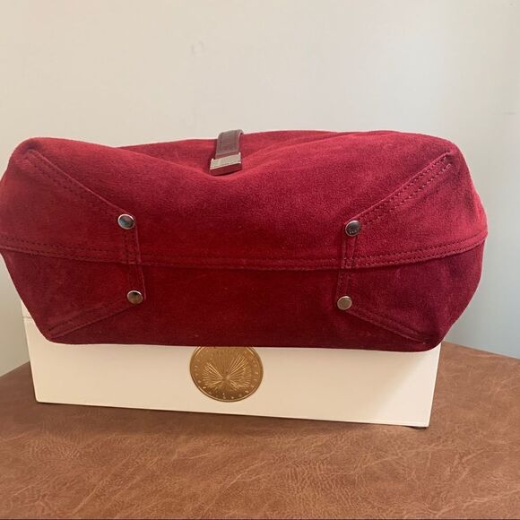 Tiffany & Co. Reversible Burgundy Suede/Leather - Picture 7 of 15